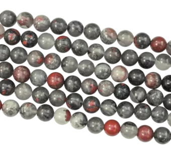 Bloodstone Heliotrope Jasper Round Beads Strand A 10mm