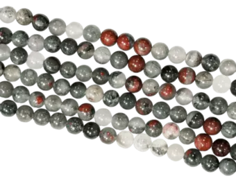AB Bloodstone Heliotrope Round Beads Strand 6 mm
