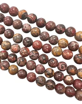 Leopard Jasper Round Beads Strand A 6mm