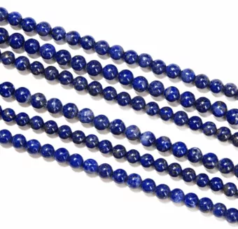 Round Lapis Lazuli Beads on Strand A 4 mm