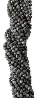 Round Larvikite Beads on Strand A 8 mm