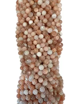 Multicolor Moonstone Round Beads Strand A 6-7mm