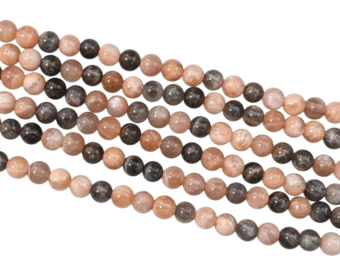 Dark Multcolor Moonstone A beads 6-7mm on 40cm string