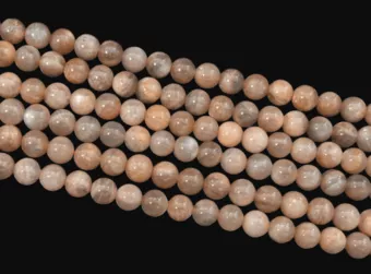 Black Moonstone AA beads 6mm 40cm Strand