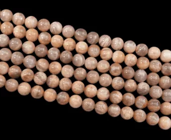 Black Moonstone AA beads 8mm 40cm Strand