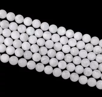 White Moonstone Peristerite Round Beads on Strand AA 10 mm