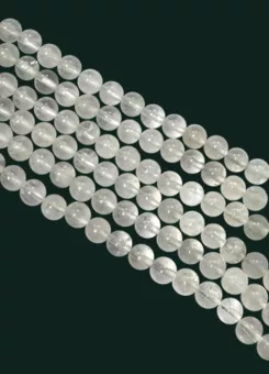 White Moonstone Transparent Peristerite 6mm beads on 40cm thread