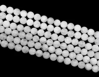 White Moonstone Peristerite Round Beads Strand AB 8mm