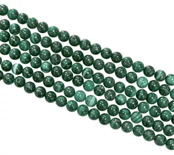 Malachite beads 7-8mm on 40cm strand