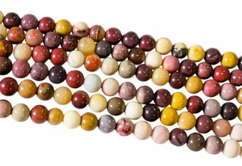 Round Beads Strand Mokaite Jasper A 4 mm