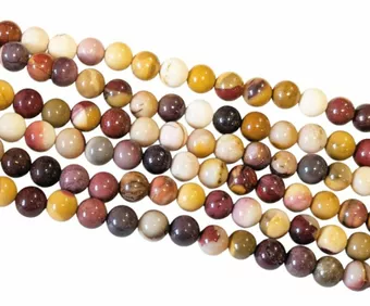 Round Beads Strand Mokaite Jasper A 6 mm
