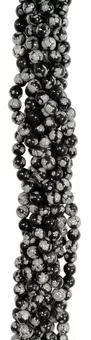 Snowflake Obsidian Round Beads Strand A 8mm