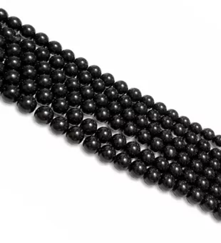 Round Black Obsidian A Grade Beads Strand 4 mm
