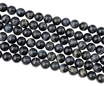 Round Hawk's Eye Beads Strand AA 10 mm