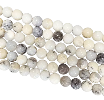 Opal Dendrite A 6mm beads on a 40cm strand