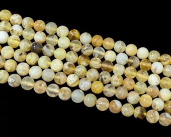 Yellow Opal A beads 6mm on 40cm thread