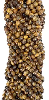 Tiger Eye Round Beads Strand AB 6mm