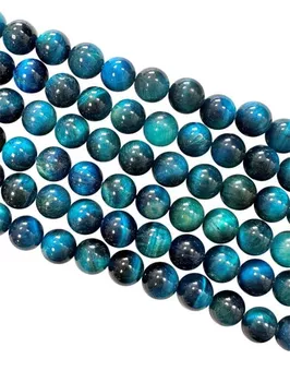 lue Dyed Tiger Eye Round Beads Strand A 8mm