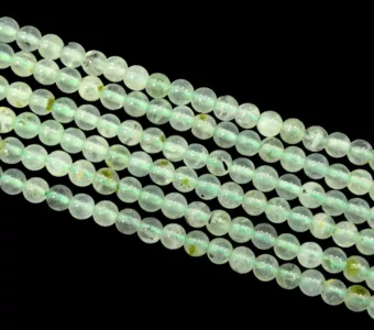Prehnite A+ beads 4.5mm on 40cm wire