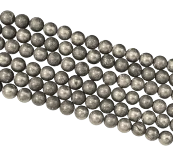 Round Pyrite A Beads Strand 8 mm