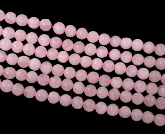 Rose Quartz Round Beads Strand AB 6mm