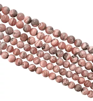 Argentinian Rhodochrosite A beads 5-6mm on 40cm wire