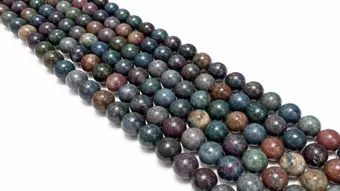 Ruby Sapphire Round Beads on Strand A 8-9 mm