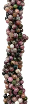 Multicolor Tourmaline Round Beads Strand A 8mm