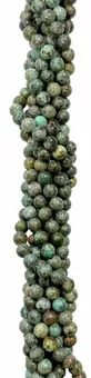 Round Natural African Turquoise Beads on Strand AB 8 mm