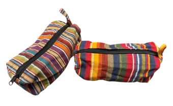 Indian striped cotton pouch – Pack of 6 assorted colours