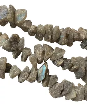 Labradorite A Rough Stones 13-20mm on a 40cm thread