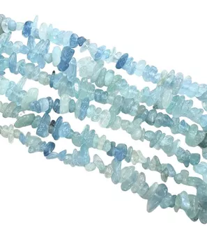 Aquamarine AA chips 5-8mm on a 80cm thread