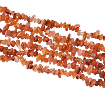 Cornelian A chips 5-8mm on 80cm wire