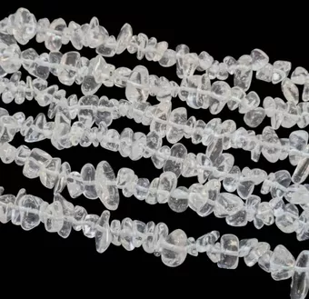 Rock crystal chips A 6-12mm on 80cm wire