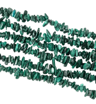 Malachite A chips 5-8mm on 80cm wire