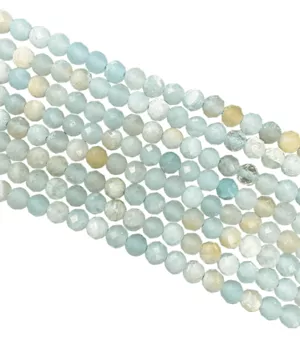 Amazonite Faceted Beads Strand AA 3mm