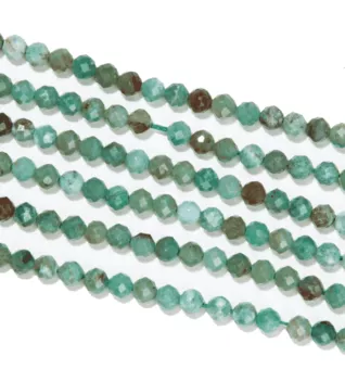 Chrysocolla Faceted Beads Strand A 3mm