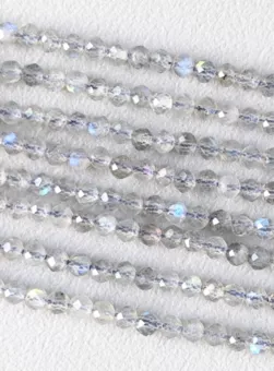 Labradorite Faceted Beads Strand AA 3mm