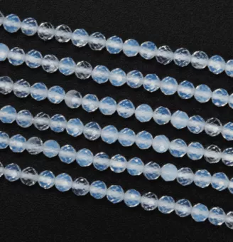 Faceted Opalite A 3mm beads on 40cm wire