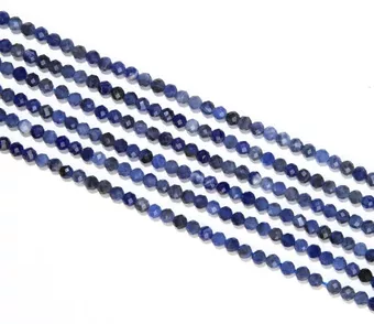 Faceted Sodalite AA 3mm beads on 40cm wire