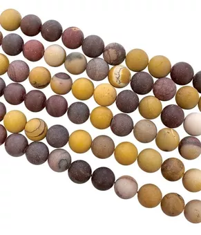 Round Matte Mookaite Jasper Beads Strand A 8 mm