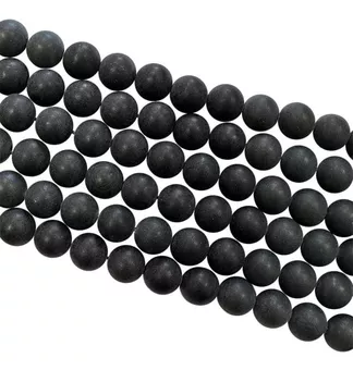 Matte Round Onyx A Beads Strand 8 mm