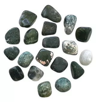 Moss Agate AB Tumbled Stones 2-3cm 250g