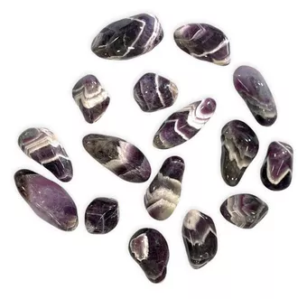 Banded Amethyst Zambia AA Tumbled Stones 2-3 cm 250 g