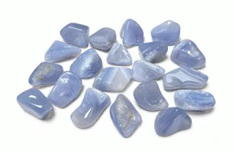 Blue Chalcedony Malawi AA Tumbled Stones 2-3 cm 250g