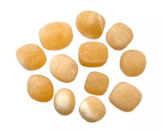 Matte Orange Calcite A tumbled stones 250g