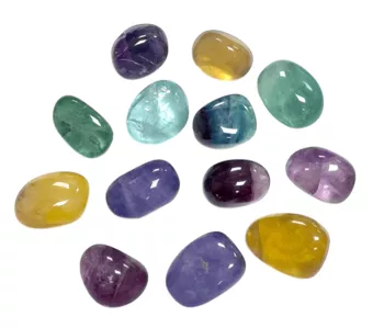 Multicolor Fluorite A+ tumbled stones 250g