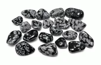 Snowflake Obsidian A Tumbled Stones 2-3cm 250g