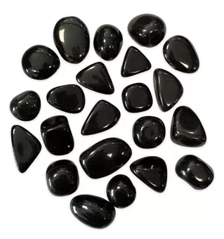 Black Obsidian AB tumbled stones 250g