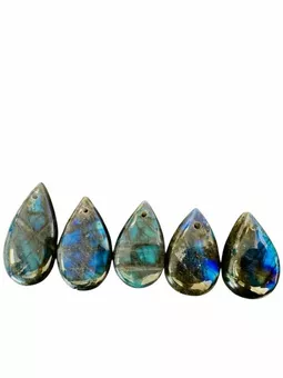 Labradorite Pendant Drilled 5 pcs
